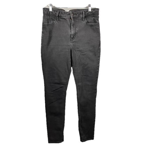 Old Navy Denim - Old Navy Womens 12 High Rise Super Skinny Jeans Faded Black Wash Stretch